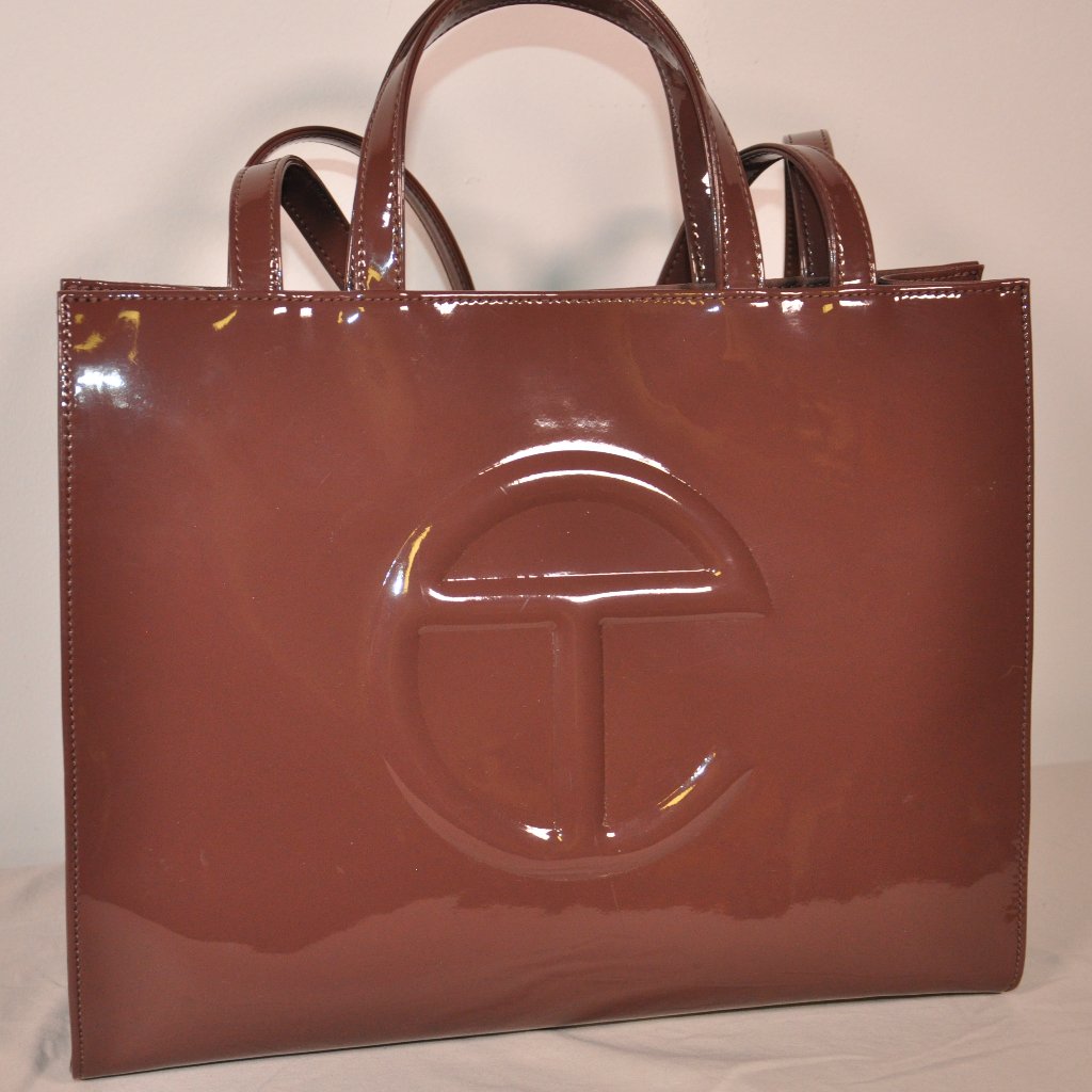 Telfar Medium Shopping Bag Chocolate Patent